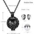 thumbnail image 2 of Cremation Jewelry Flower of Life Urn Necklaces for Ashes for Women Men Mini Keepsake Memorial Hollow Pendant, 2 of 6