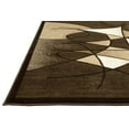 thumbnail image 5 of Handcraft Rugs-Modern Contemporary Living Room Rugs-Abstract Carpet with Round/Oval Swirls Pattern-Shed free Chocolate Brown/Black/Ivory/Beige5x7 feet, 5 of 6