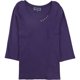 thumbnail image 1 of Karen Scott Blusa de jersey con ribete de botones para mujer, Púrpura, 2X, 1 of 1