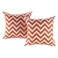 thumbnail image 1 of Modway 2-Piece Polyester Fabric Outdoor Patio Pillow Set in Chevron Orange, 1 of 2