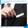 thumbnail image 5 of Uxcell Business Card Holder, Metal PU Leather Slim Name Card Holder Case Pocket with Magnetic Shut for Office Credit, Litchi Grain/Black, 5 of 6
