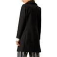 thumbnail image 3 of Unique Bargains Manteau Trench Long pour Femme, Mignon, à Col Rabattu, à Simple Boutonnage, avec Ceinture, 3 of 6