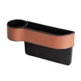 thumbnail image 3 of Organizador universal para el hueco del asiento del coche con portavasos, resistente y a prueba de fugas. Asiento del conductor marrón, 3 of 9