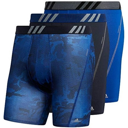 adidas Men's Sport Performance Mesh Boxer Brief Underwear (3-Pack), Conscript Team Royal Blue/Legend Ink Blue/Team Royal Blue, Large
