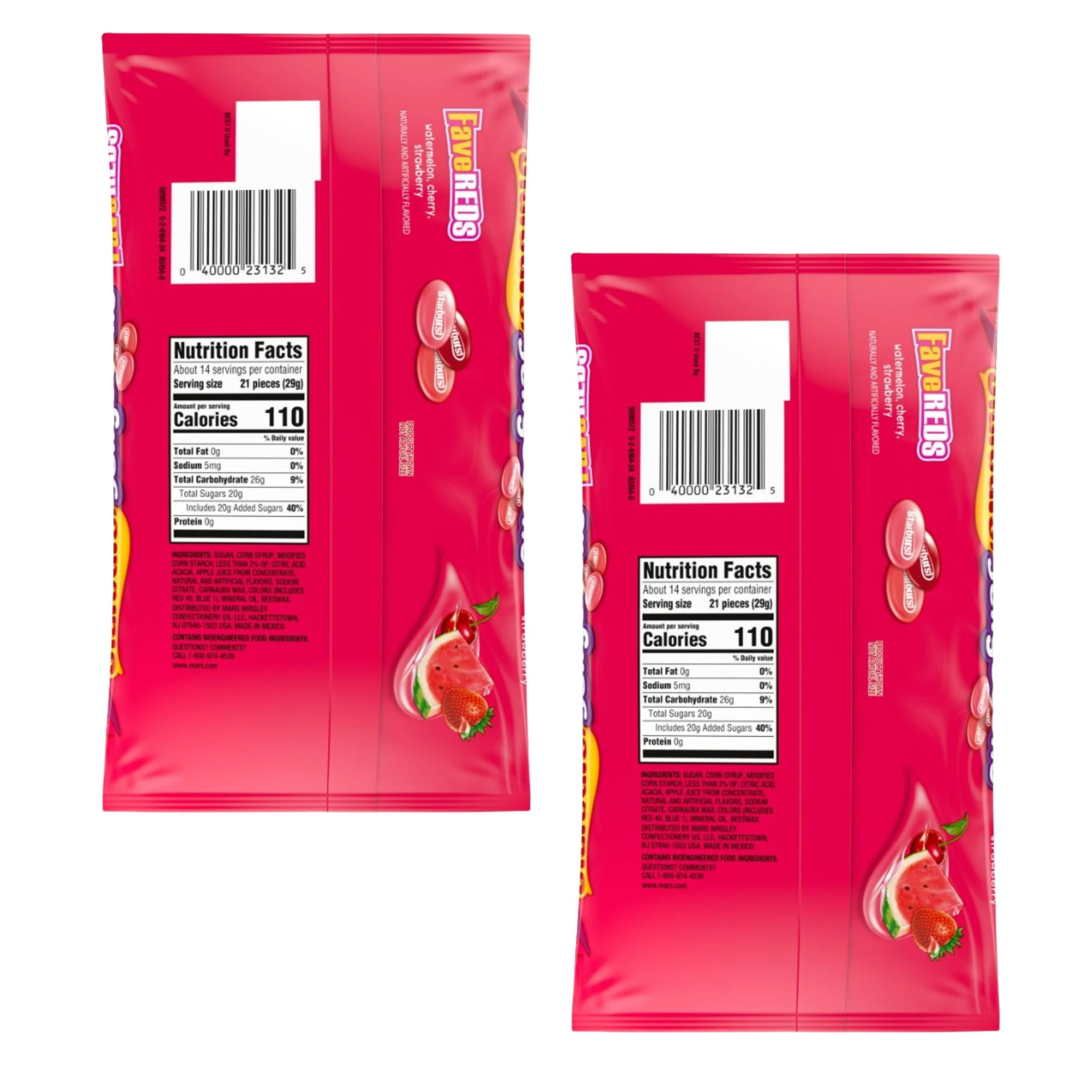 Starburst FaveREDs Jelly Beans Chewy Candy - 14 oz - 2 Bags