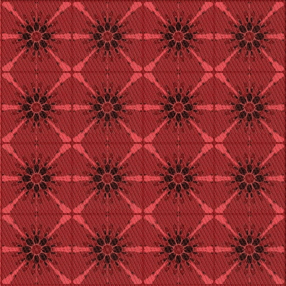 Ahgly Company Indoor Square Patterned Love Red Area Rugs, 5' Square