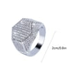 thumbnail image 2 of Joyería de anillo de diamante cuadrado creativo de moda de diamante de moda para hombre Wmkox8yi sjalhkljlk2365, 2 of 2
