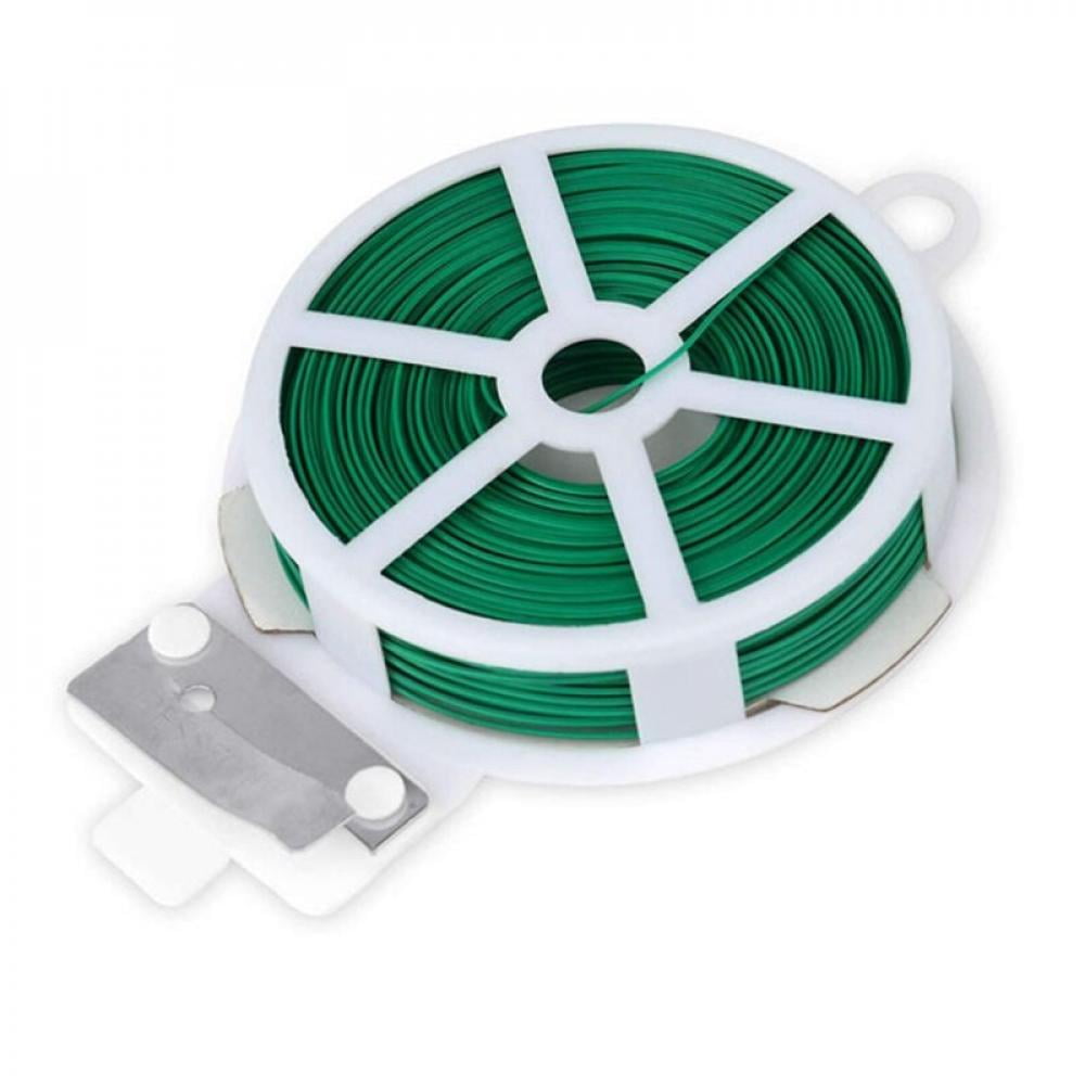 Cable Tie with Cutter 100M Twist Tie Garden Wire Plastic Coated Twine