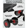 thumbnail image 6 of Effortless Snow Removal Heavy-Duty Steel Snow Shovel Plow – 36-Inch, 7-Position Adjustable Ergonomic Handle, Angled Blade & All-Terrain Wheels for Driveways, Sidewalks & Yards – Black, Single Rod, 6 of 8