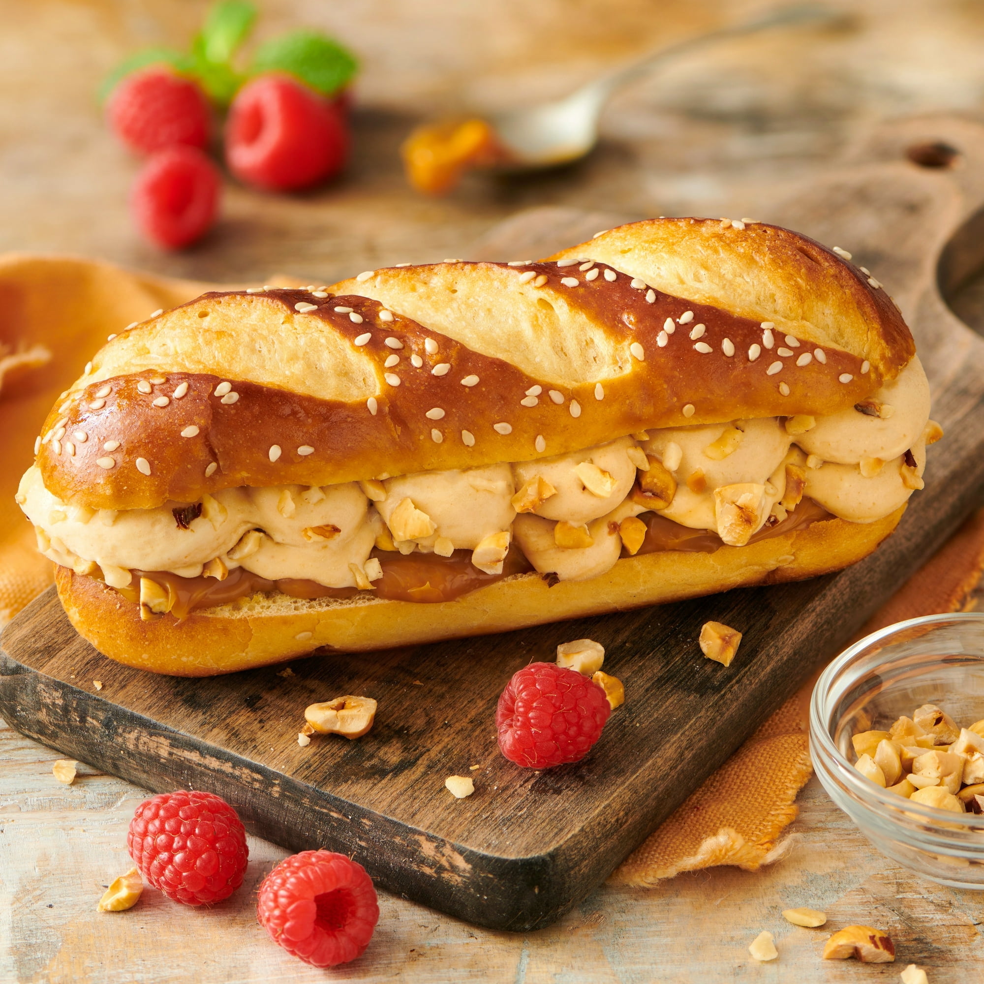 St. Pierre Brioche Pretzel Rolls Regular 6 Count 14.1 oz (Pack of 2)