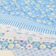 thumbnail image 3 of Tela de algodón de la serie azul flor patrón floral material textil de costura para ropa de cama de retazos de bricolaje 7 piezas sidaley JJ6697-01, 3 of 6