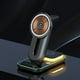 thumbnail image 5 of Cargador inalámbrico, inteligente, 15 W, carga rápida inalámbrica, reloj, auricular, luz nocturna, cargador inalámbrico 4 en 1, compatible con Android e iOS, soporte para teléfono móvil, carga rápida, 5 of 9