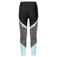 thumbnail image 2 of YIZYIF Girls Color Contrast Sports Leggings Dance Exercise Training Tights Yoga Jogging Pants Light Blue 12, 2 of 5