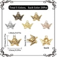 thumbnail image 4 of 100Pcs 5 Colors Silver Angel Charm Angel Wing Charms Bulk Tibetan Alloy Antiqued Gold Tone Metal Small Double Wings Angel Valentine Charms, 4 of 6