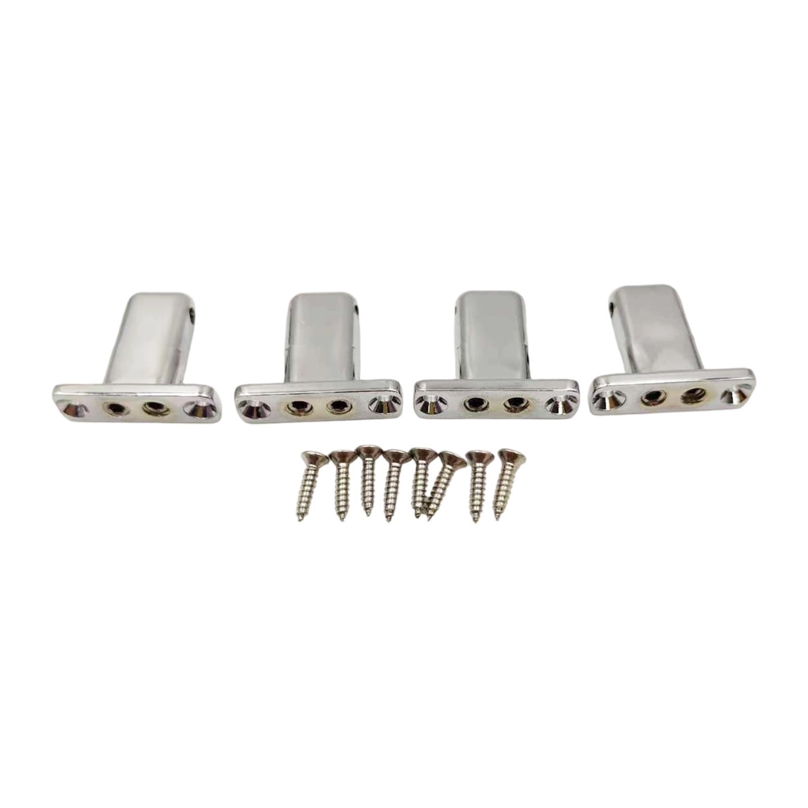 JWQFBC 4 String Electric Guitar Nut Locking Bridge with Mounting Screw for DIY Projects Gray