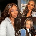 thumbnail image 4 of 200 Density Chocolate Brown Body Wave Lace Front Human Hair Wigs Brazilian HD Lace Frontal Wigs 13x5 Preplucked for Women, 4 of 5