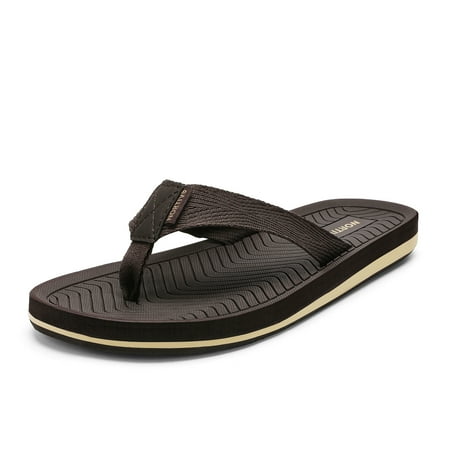 

Nortiv 8 Men s Flip Flops Thong Sandals Comfortable Light Weight Beach Shoes Reviva-2 Dark/Brown Size 13