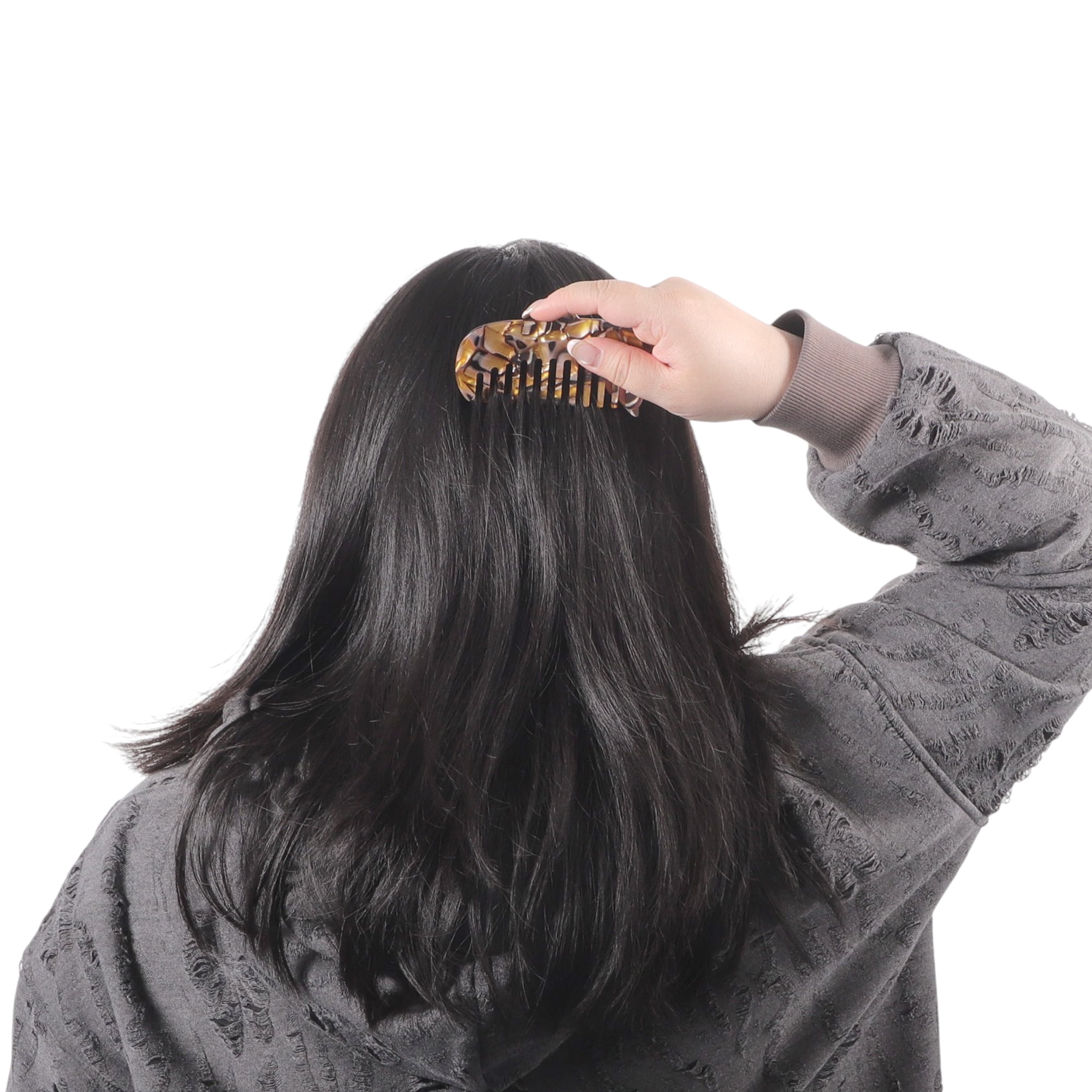 Unique Bargains 1 Pc Women Durable Cute Cat Comb Designed for All Hair Types Black
