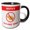 Black/White, variant on 3drose, Notice Nut Free Zone Warning Sign - No Nuts or Peanuts Allowed Red, 11oz Two-tone Yellow Mug