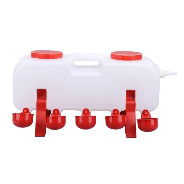 Bebedero Automático Para Pollos, 10 L, Con 10 Bebederos, Dispensador De Agua Autorrellenable Para Patos, Codornices, Pavos, Gansos Y Gallineros.