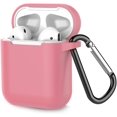 thumbnail image 1 of Coffea Protective Silicone Case with Keychain for AirPods 1 & 2 (Front LED Not Visible) (Dusty Rose), 1 of 7