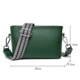 thumbnail image 3 of Bolso Hombro Piel Vaca Primera Capa Bolso Cruzado Casual para El (Verde), 3 of 7