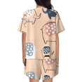 thumbnail image 3 of Picia Cute Ink Drawn Elephants Pajamas Sets for Women Soft Short-Sleeved Pjs with Lounge Shorts Two Piece Sleepwear-Small, 3 of 9