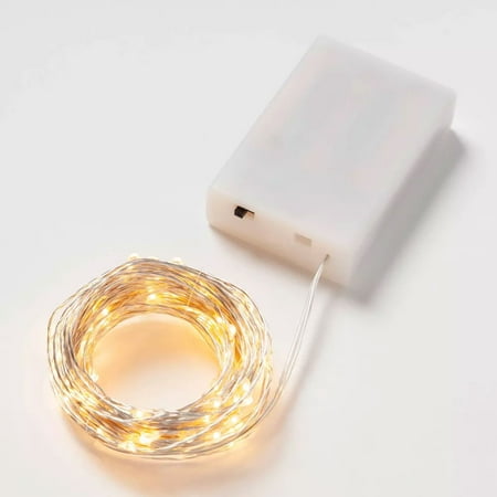 case Pack of 6 Room Essentials Fairy String LED Silver Wire 25 Lights (Battery Operated)
