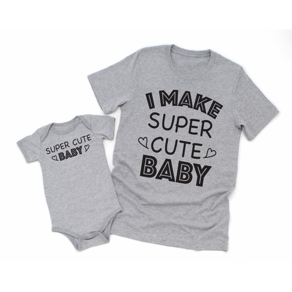 I Make Super Cute Baby Men's T-Shirt Funny Matching Tee Super Cute Baby Bodysuit Kids Toddler Shirt
