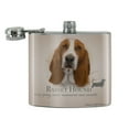 thumbnail image 2 of Basset Hound Dog Breed Stainless Steel 5oz Hip Drink Kidney Flask, 2 of 4