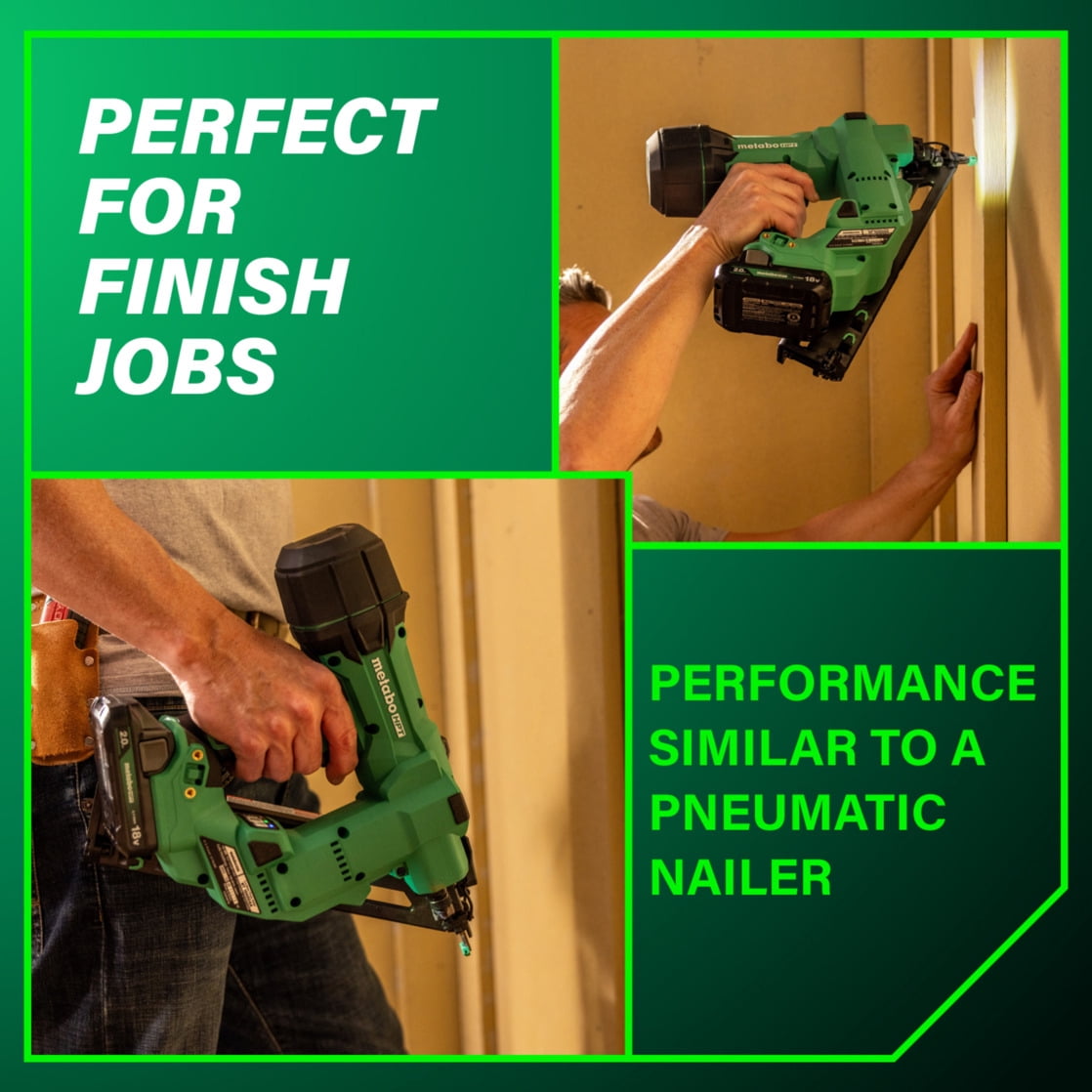 Metabo HPT 18V Cordless Finish Nailer Kit, 15-Ga, NT1865DAA