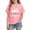 H-Pink, variant on Fengactive Unisex Kids Casual Short Sleeve Cotton T Shirt Preschool Back To School Printed Crew Neck Top for Girl Boys