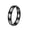4MM Black, variant on Men's Women's Stainless Steel Christain Cross Polished Ball Dome Plain Wedding Band Ring 6MM Gold Size 6