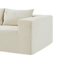 thumbnail image 5 of Christopher Knight Home 107" Compressed Sectional Sofa, Fabric Upholstery with Ottoman, Pillow Back, Khaki, 5 of 10