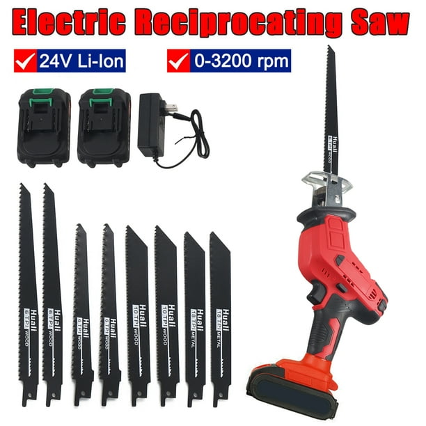 Jahy2Tech 24V Cordless Reciprocating Saw With 2 Rechargeable Battery