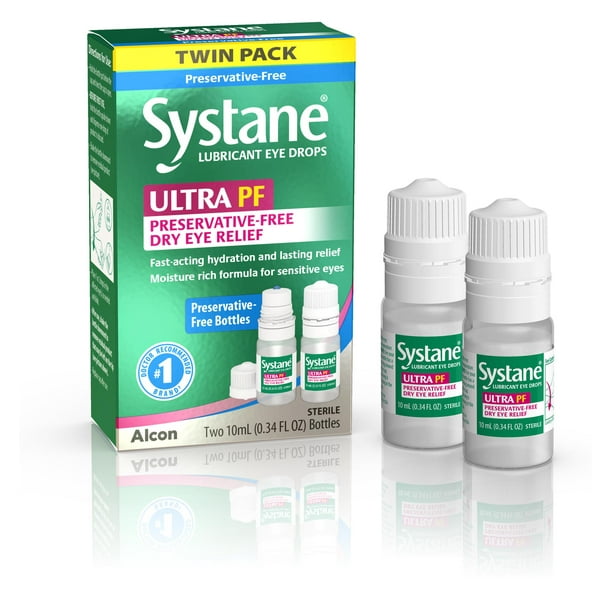Systane Ultra Preservative Free Lubricant Eye Drops Twin Pack
