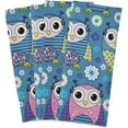 thumbnail image 2 of SKYSONIC Owl Kitchen Dish Towel Set of 4, 28 x 18 Inch Super Absorbent Soft Drying Cloth Tea Bar Towels, 2 of 7