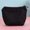 black, variant on Solid Color Gift Clutch bag Women Pouch Key Storage Bag Zipper Canvas Coin Purse Money bag Wallet Handbag BLACK