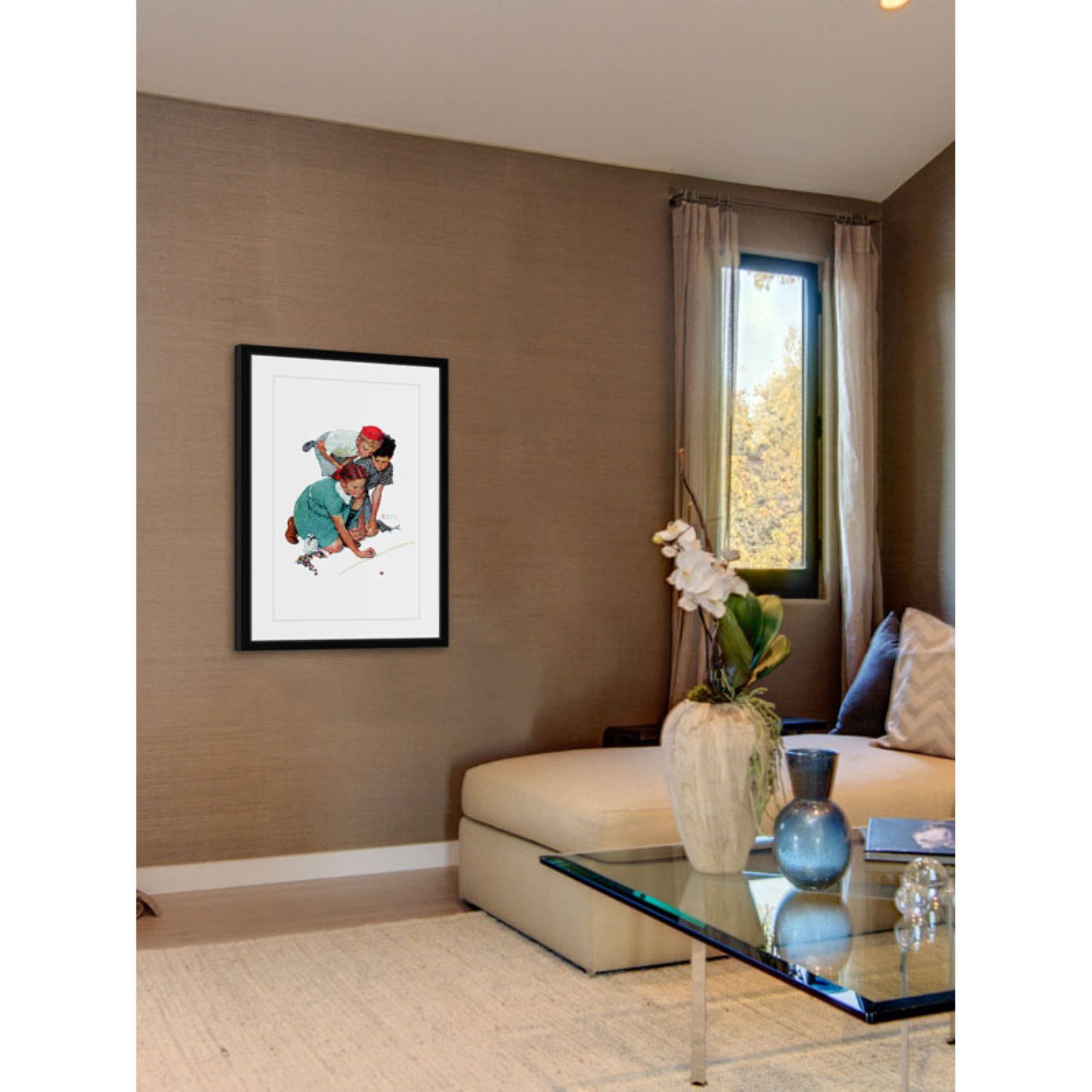 Marmont Hill Marbles Champ by Norman Rockwell Framed Wall Art