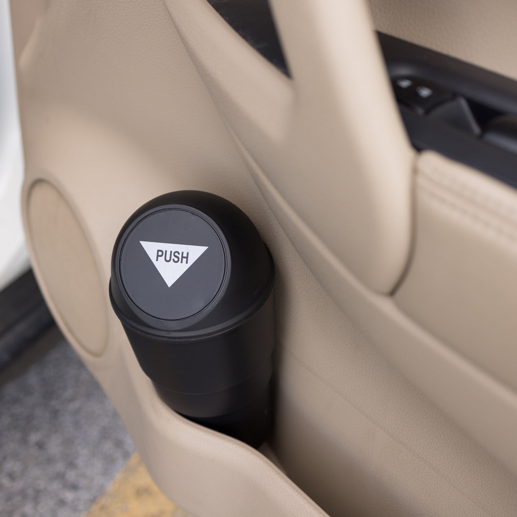 (4 pack) Auto Drive Universal Car, Truck, Van, and SUV Cup Holder Car Trash Can, Black