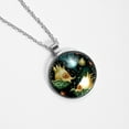 thumbnail image 4 of Sea Slug Glass Design Circle Pendant Necklace - Stylish Jewelry for Women, 4 of 5