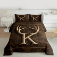 thumbnail image 2 of Castle Fairy Personalized Initial Alphabet K 3-Piece Full Size Comforter Sets for Teens Children,Wildlife Deer Bedding Comforter Set,Abstract Vintage Lightweight Bedding Sets,Luxury Bedroom Decor, 2 of 8
