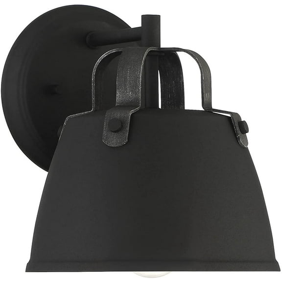 Designers Fountain Albany 1 Light Black Outdoor Wall Lantern, D264M-8EW-BK