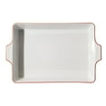 thumbnail image 2 of Made In Cookware - Rectangular Baking Dish - Red Rim - Hand Crafted Porcelain - Professional Bakeware - Made in France, 2 of 7