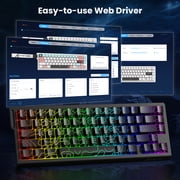 ATTACK SHARK X68 HE Rapid Trigger Keyboard Magnetic Switch 60% Wired 8KHz Magnetic Keyboard With 0.01mm RT Accuracy, Support RT/Snap Tap/DKS/MT/TGL