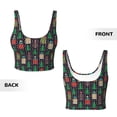 thumbnail image 5 of Fotbe Christmas Trees And Houses Pattern Womens' Sports Bra Longline Wirefree Padded with Medium Support Sports Moisture-Wicking Workou Vest,Tank Top-XX-Large, 5 of 7
