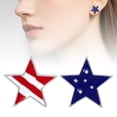 thumbnail image 1 of WILLBEST Aretes De Mujer Oro Día De La Independencia Pendientes Colgantes Patrióticos Rojos, Blancos Y Azules Pendientes De Bandera Para Mujer Accesorios Ligeros De Ee. Uu. Para El 4 De Julio, 1 of 4