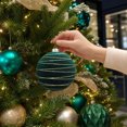 thumbnail image 5 of 6 Inch Large Flocked Christmas Ball Ornament, Textured Pattern Holiday Tree Decor for Christmas Party and Home Decoration., 5 of 9