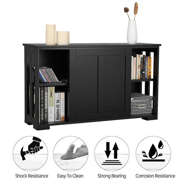 Adjustable Buffet Storage Cabinet Small Space Sideboard Tv
