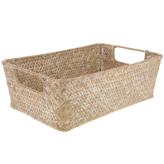 Niceauty Khaki Wicker Bread Basket for Kitchen Storage Multi Function Fruit and Snack Container